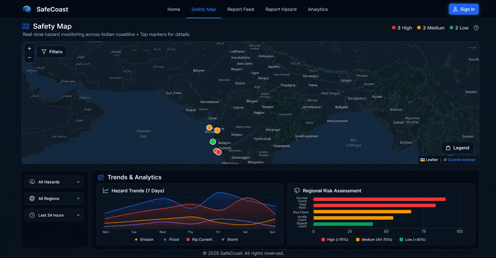 Safecoast hover preview